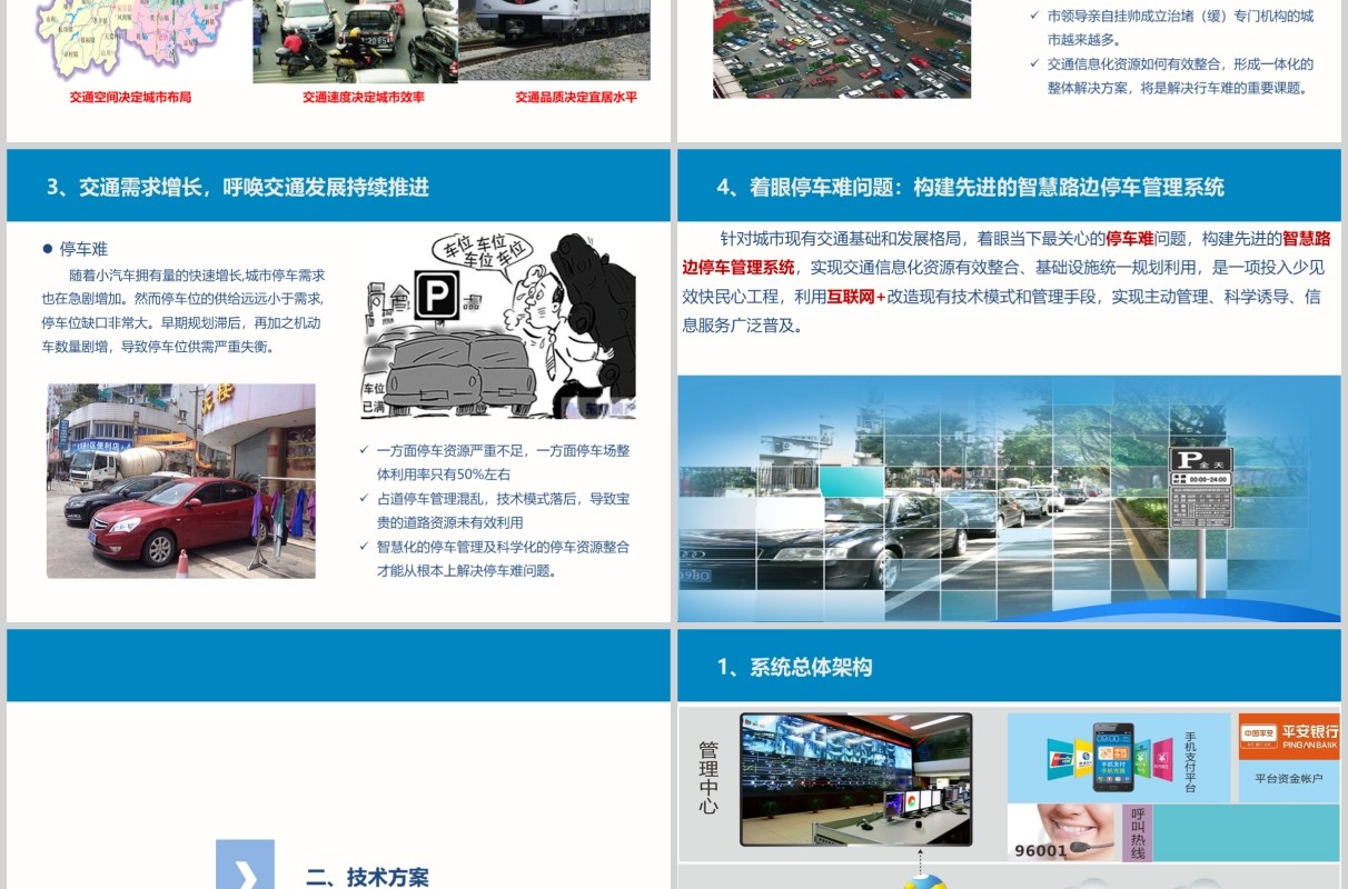 城市智慧路边停车项目整体解决方案PPT模板