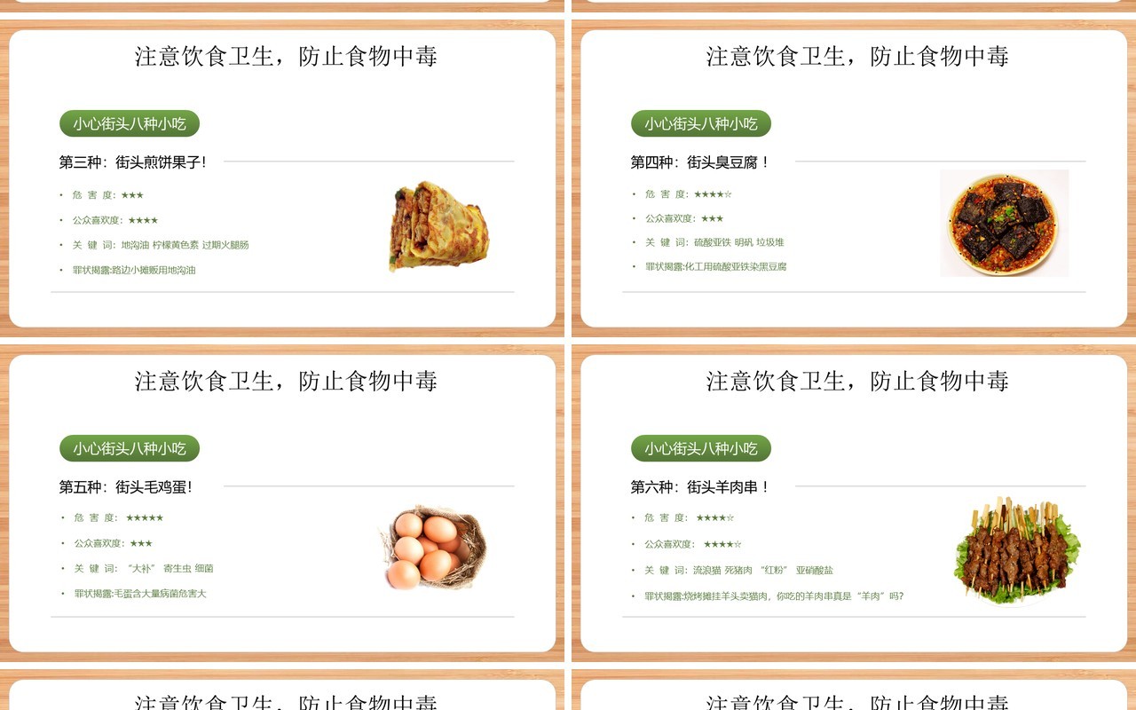 绿色简约风夏季健康饮食知识PPT模板
