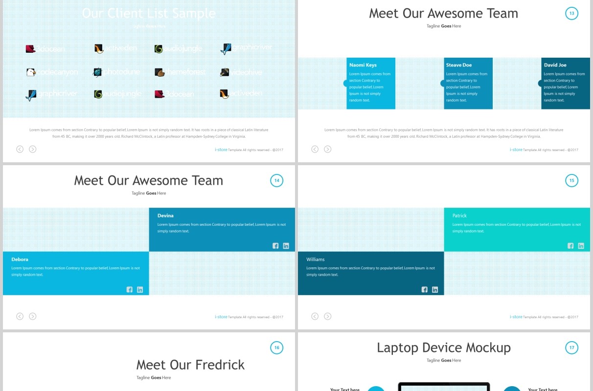 蓝色商务公司简介PPT版式设计模板store powerpoint template