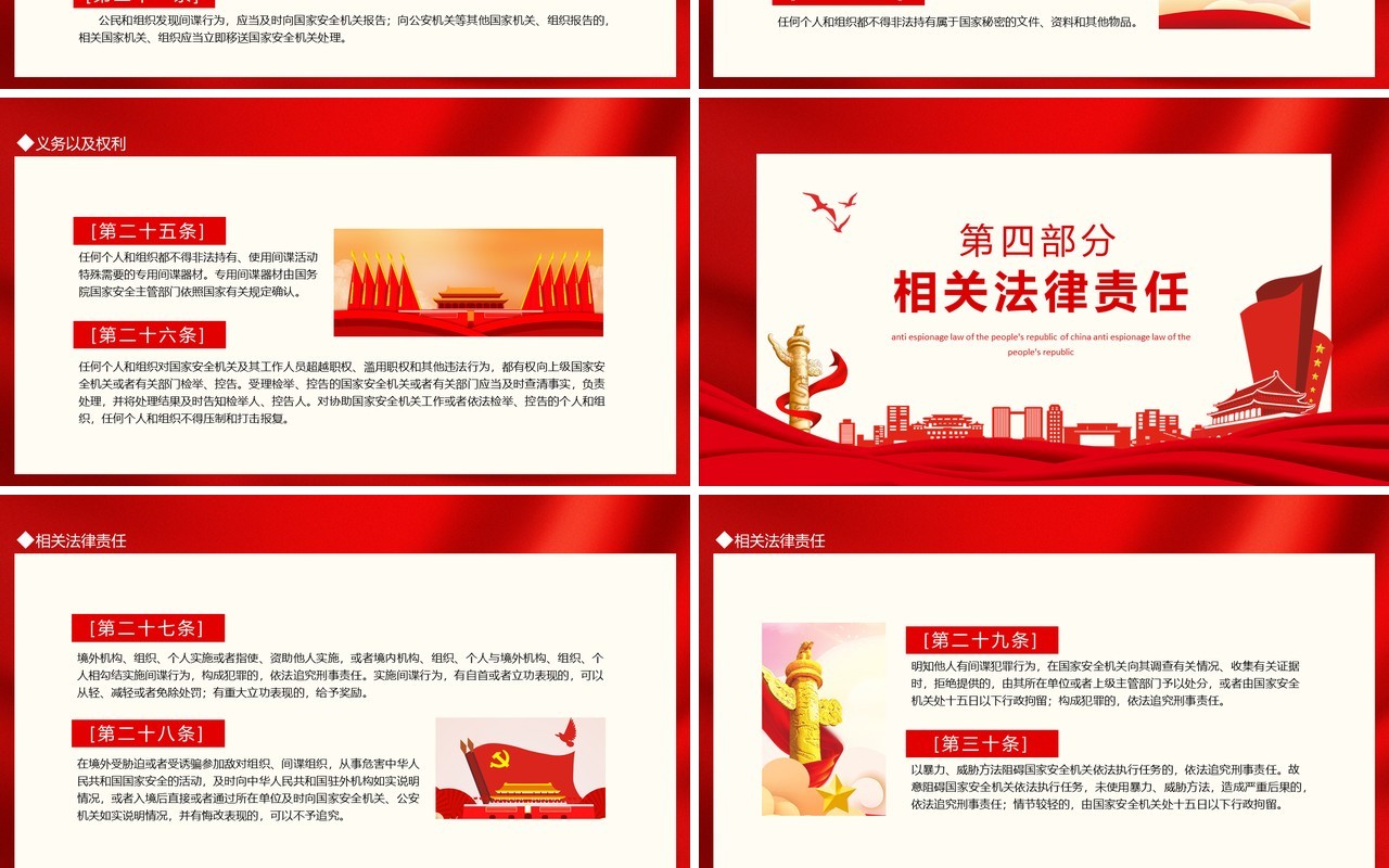 学习解读中华人民共和国反间谍法动态PPT模板