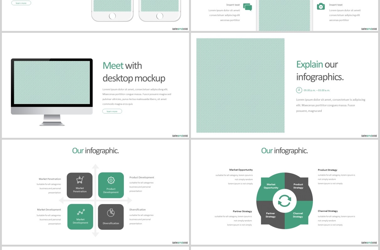 公司简介企业宣传PPT模板版式设计Late and Old - Powerpoint Template