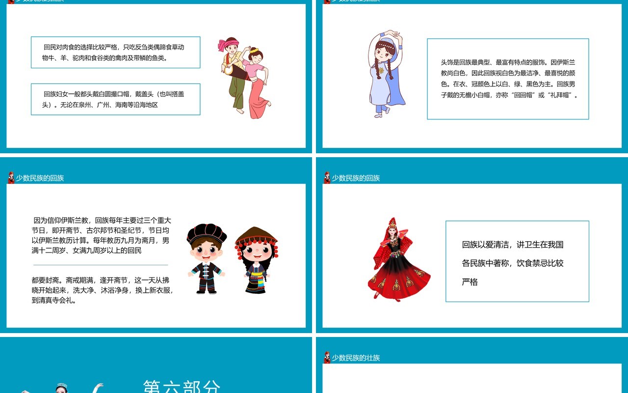 中国少数民族及其风俗民情动态PPT模板