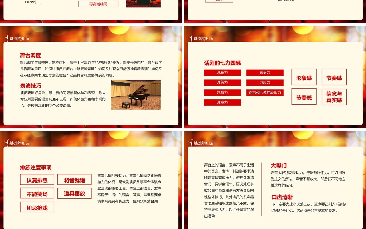话剧的定义特点及剧本基础知识动态PPT模板