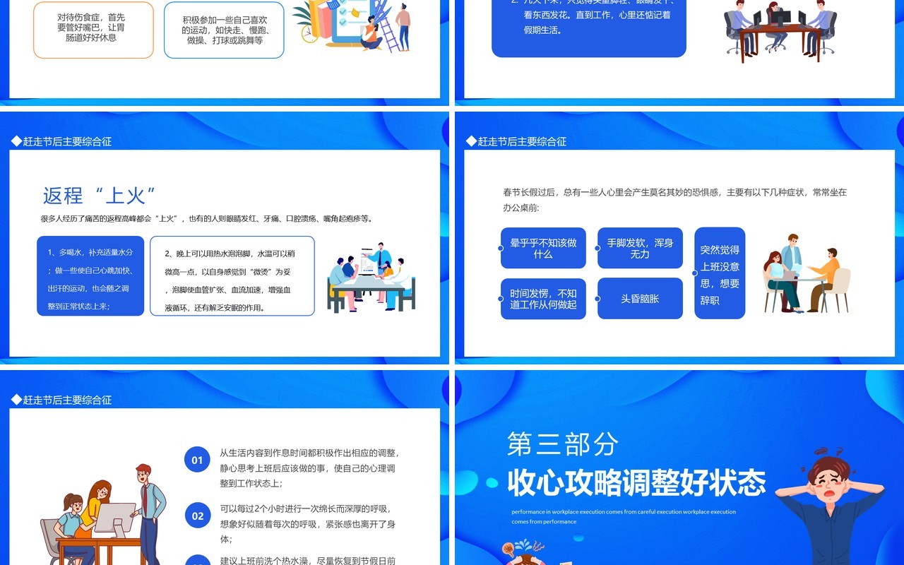 春节后上班没精神节后收心会动态PPT模板