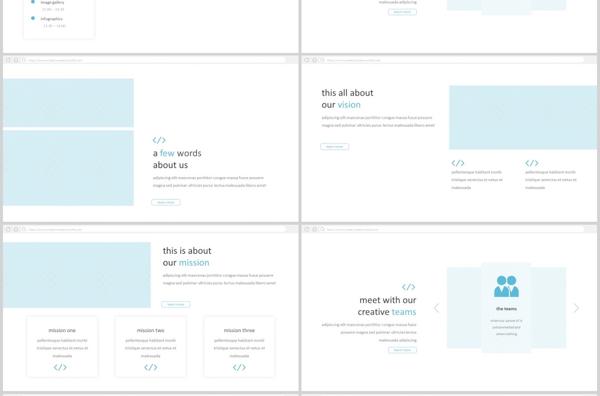 公司企业介绍宣传PPT版式模板Syntax - Powerpoint Template