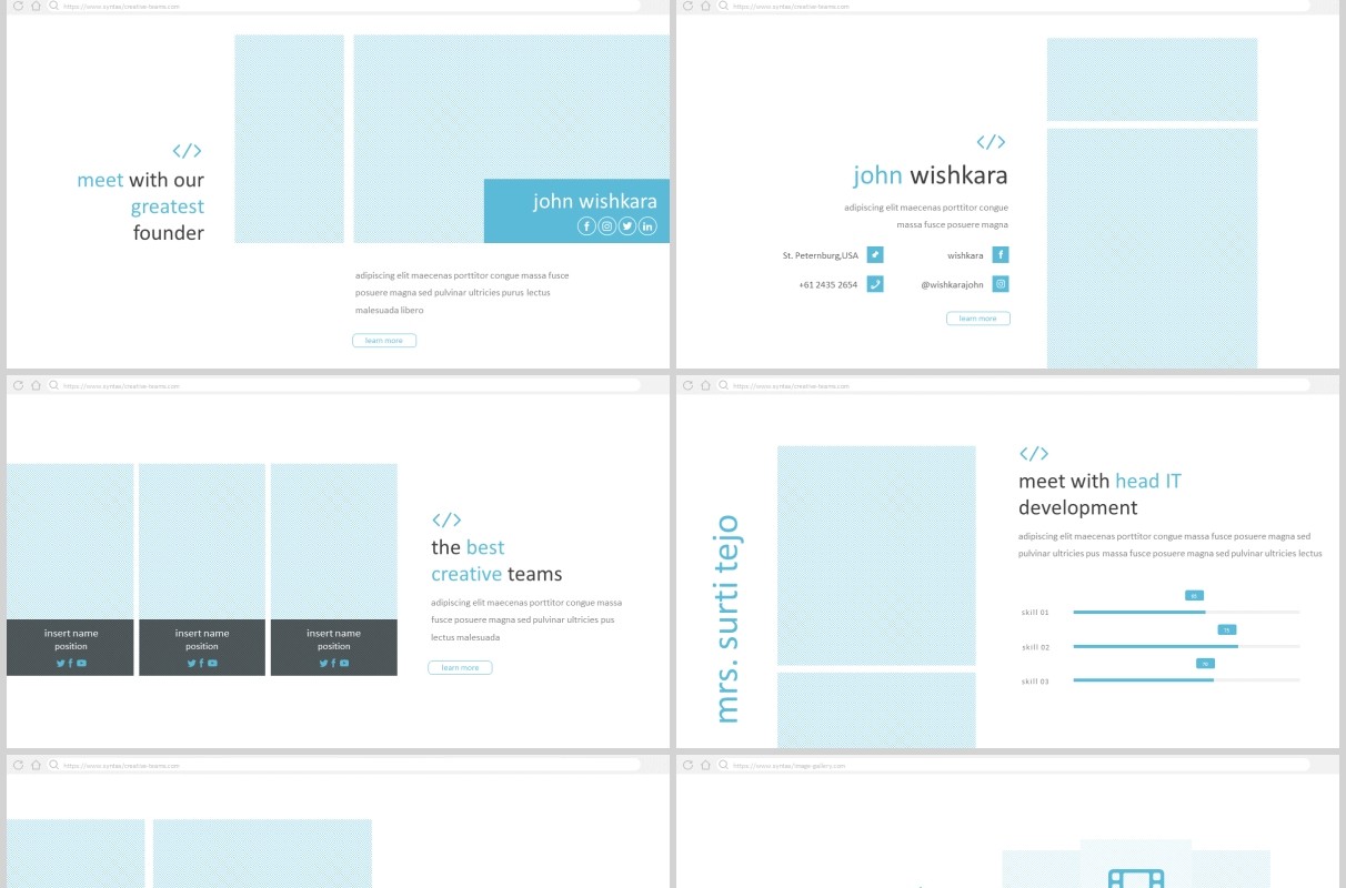 公司企业介绍宣传PPT版式模板Syntax - Powerpoint Template