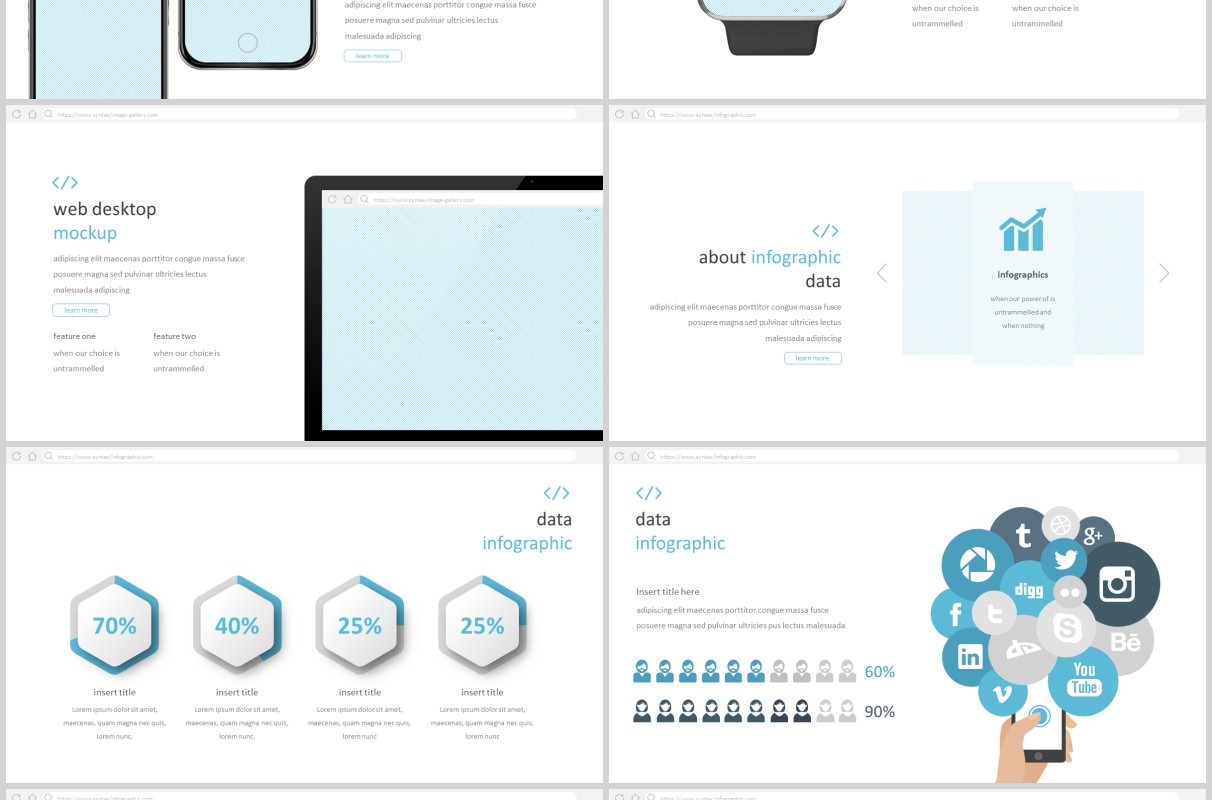 公司企业介绍宣传PPT版式模板Syntax - Powerpoint Template