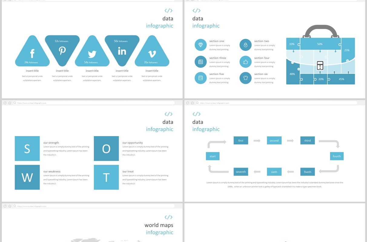 公司企业介绍宣传PPT版式模板Syntax - Powerpoint Template