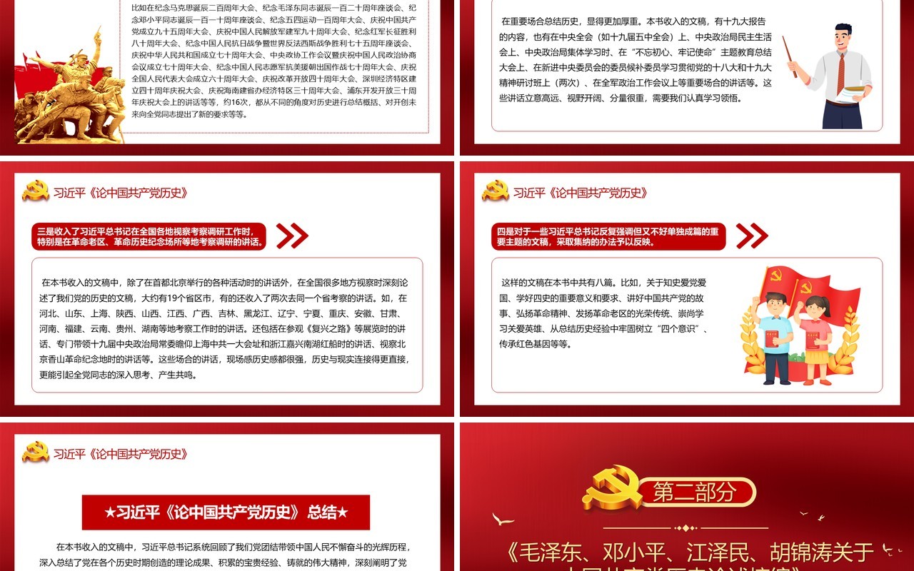 2021党史学习四本指定书目心得PPT模板