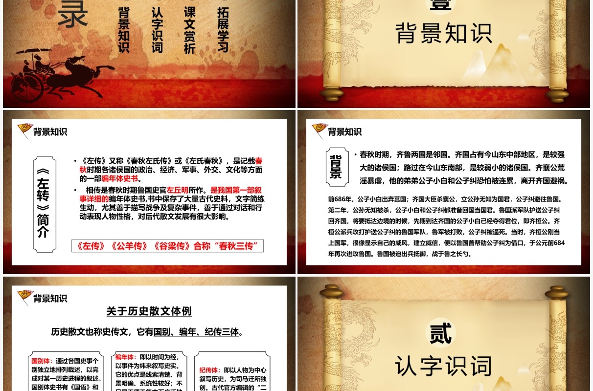 部编版九年级语文下册曹刿论战课件PPT模板