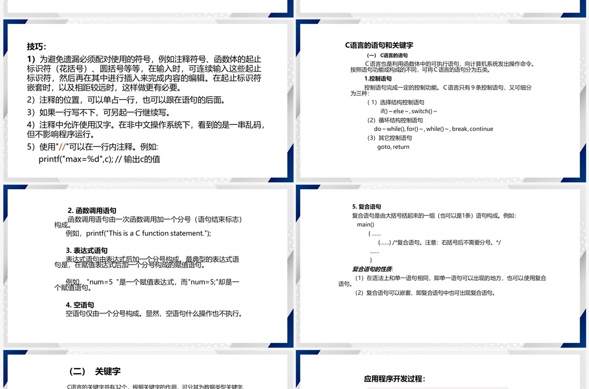 简约风C语言程序设计PPT模板