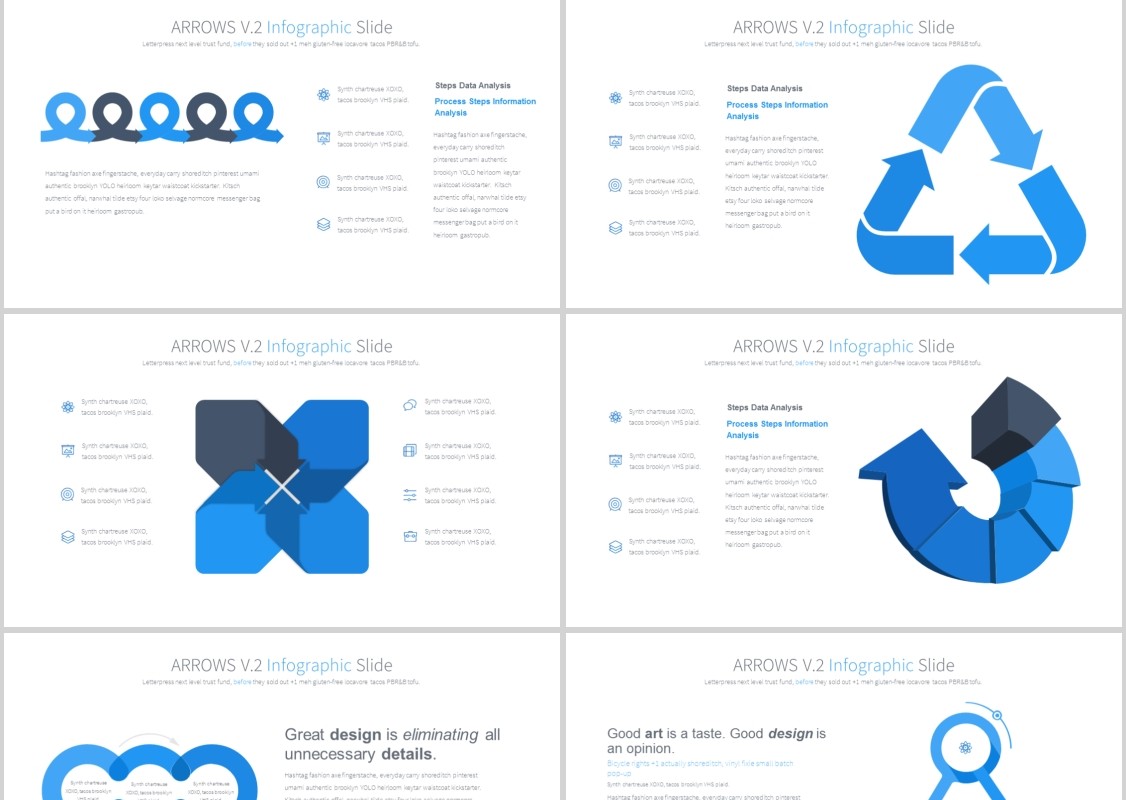 箭头PPT信息图表模板arrows v.2 powerpoint infographics slides