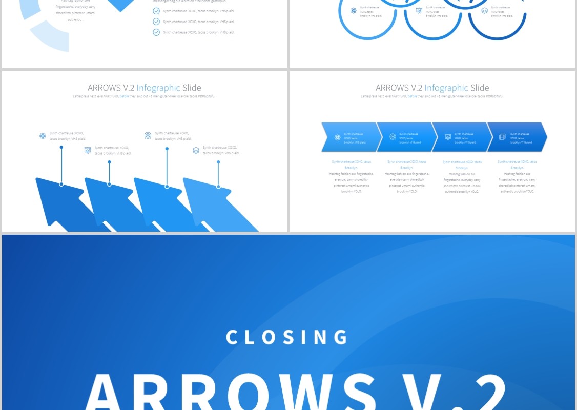 箭头PPT信息图表模板arrows v.2 powerpoint infographics slides