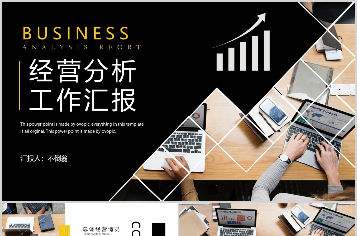 商务大气经营分析工作汇报PPT模板