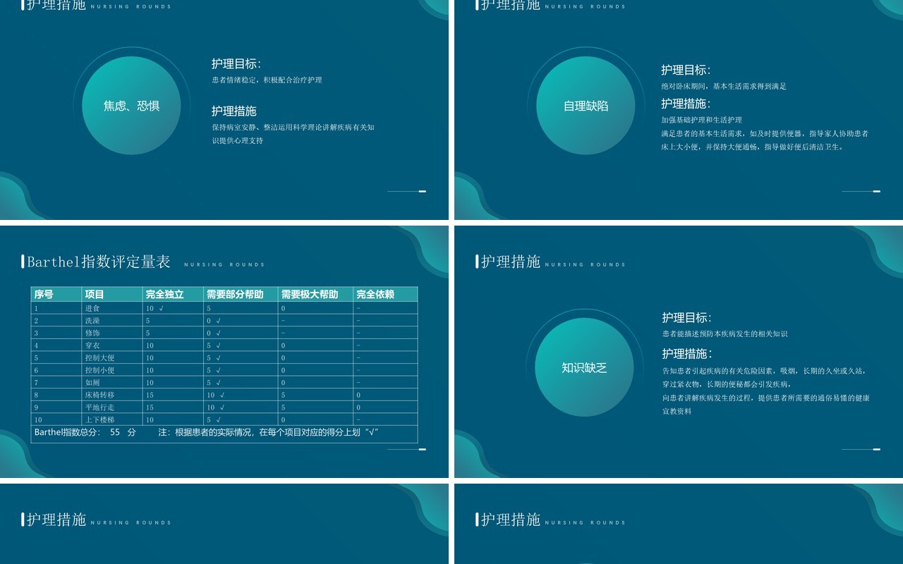 绿色卡通风下肢静脉血栓护理查房PPT模板