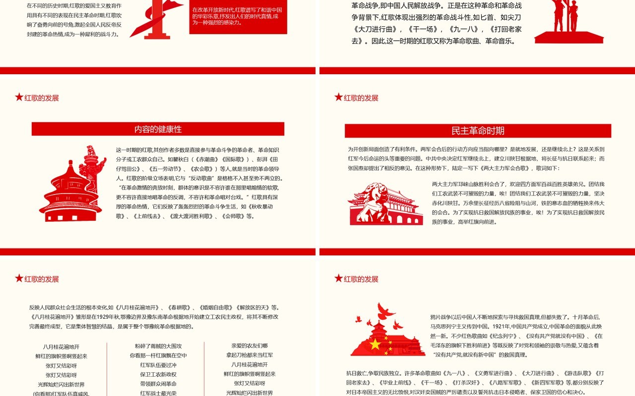 唱响红歌专题做一名优秀少先队员少年强则国强动态PPT模板