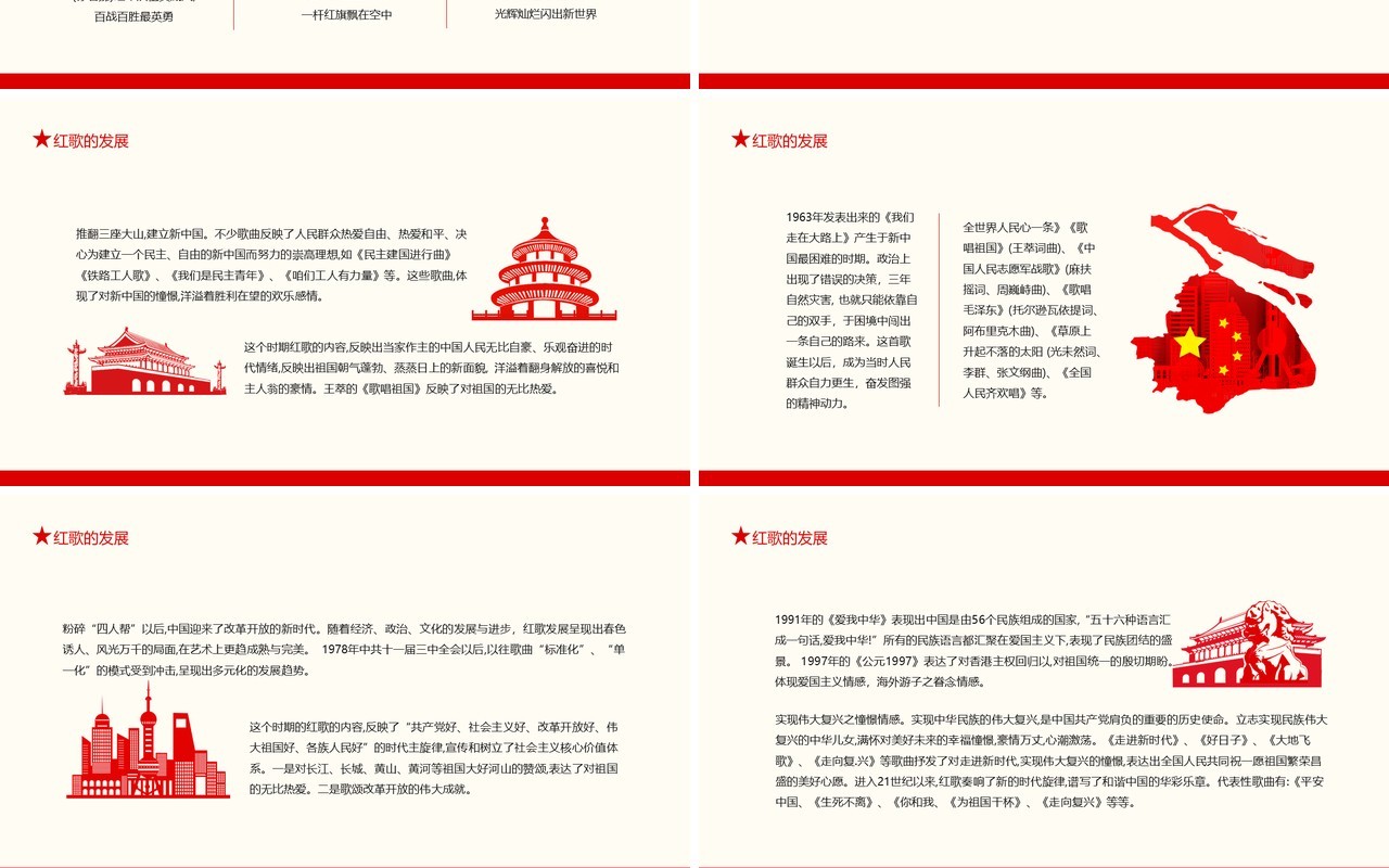 唱响红歌专题做一名优秀少先队员少年强则国强动态PPT模板