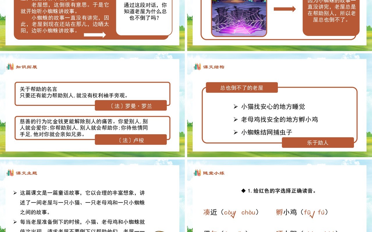 部编版三年级语文上册总也倒不了的老屋课件PPT模板