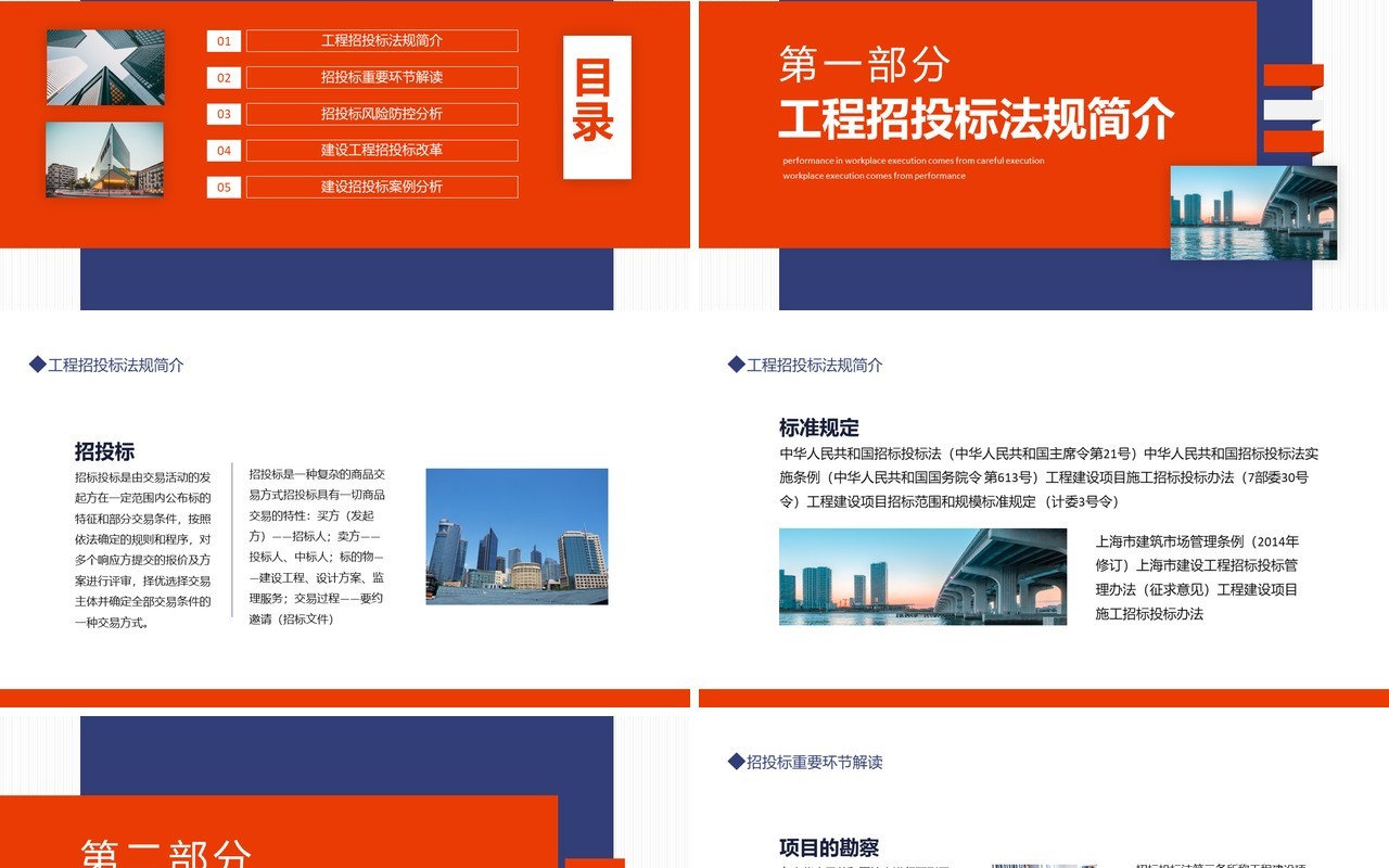 建设工程招投标法规体系解读动态PPT模板