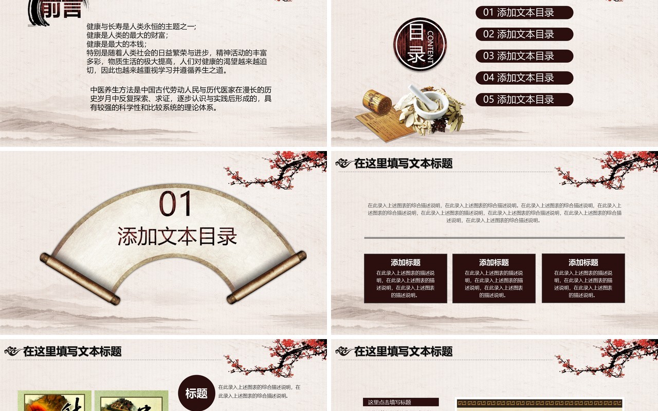 现代个性中医文化PPT模板