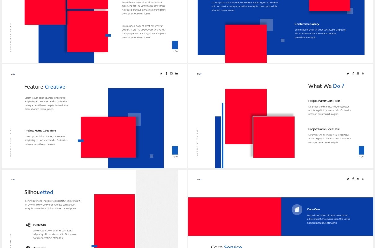 商业商务营销机构PPT图片排版设计素材Marketing Agency Powerpoint Template