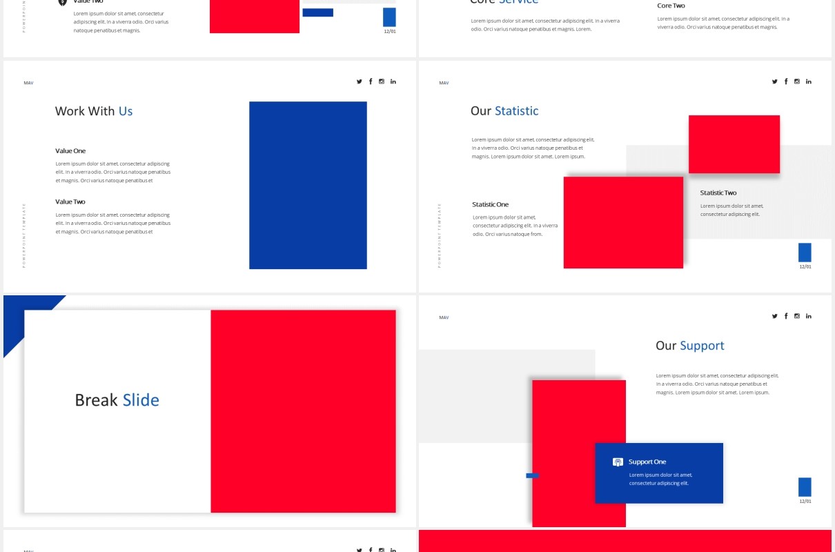 商业商务营销机构PPT图片排版设计素材Marketing Agency Powerpoint Template