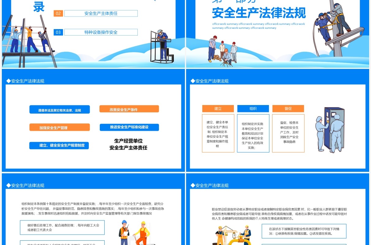 安全生产基础知识教育培训动态PPT模板