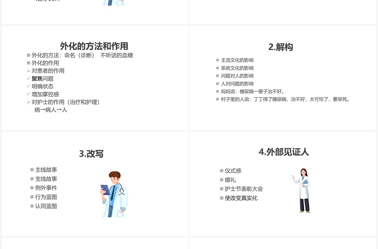 粉色叙事疗法在护理中的应用PPT模板