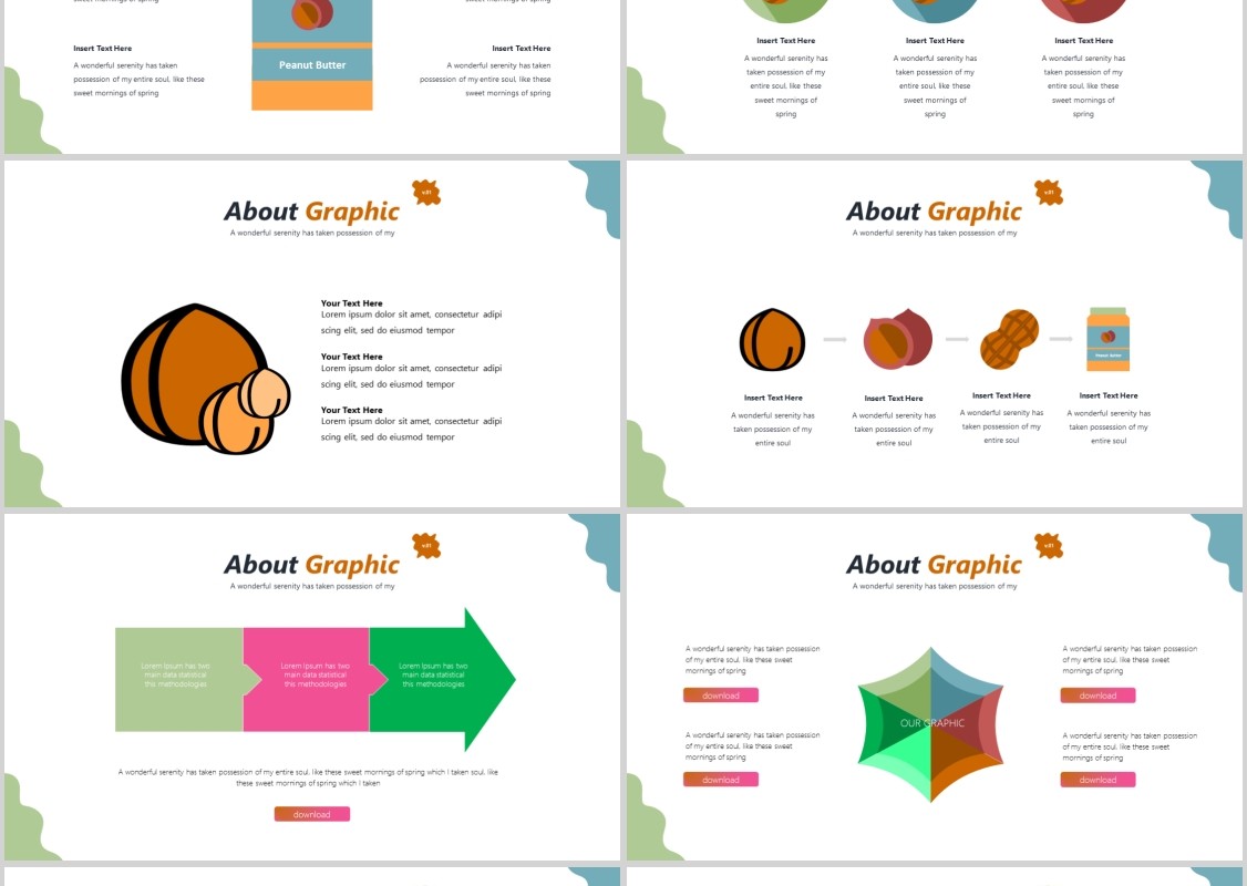 美食餐饮方案策划书PPT模板Beena Powerpoint Template