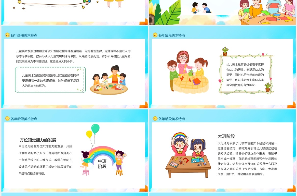 少儿美术绘画培训课件动态PPT模板