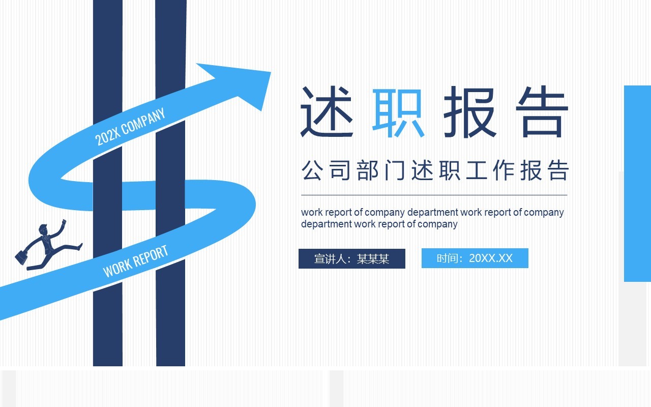 公司部门述职工作报告计划总结汇报动态PPT模板