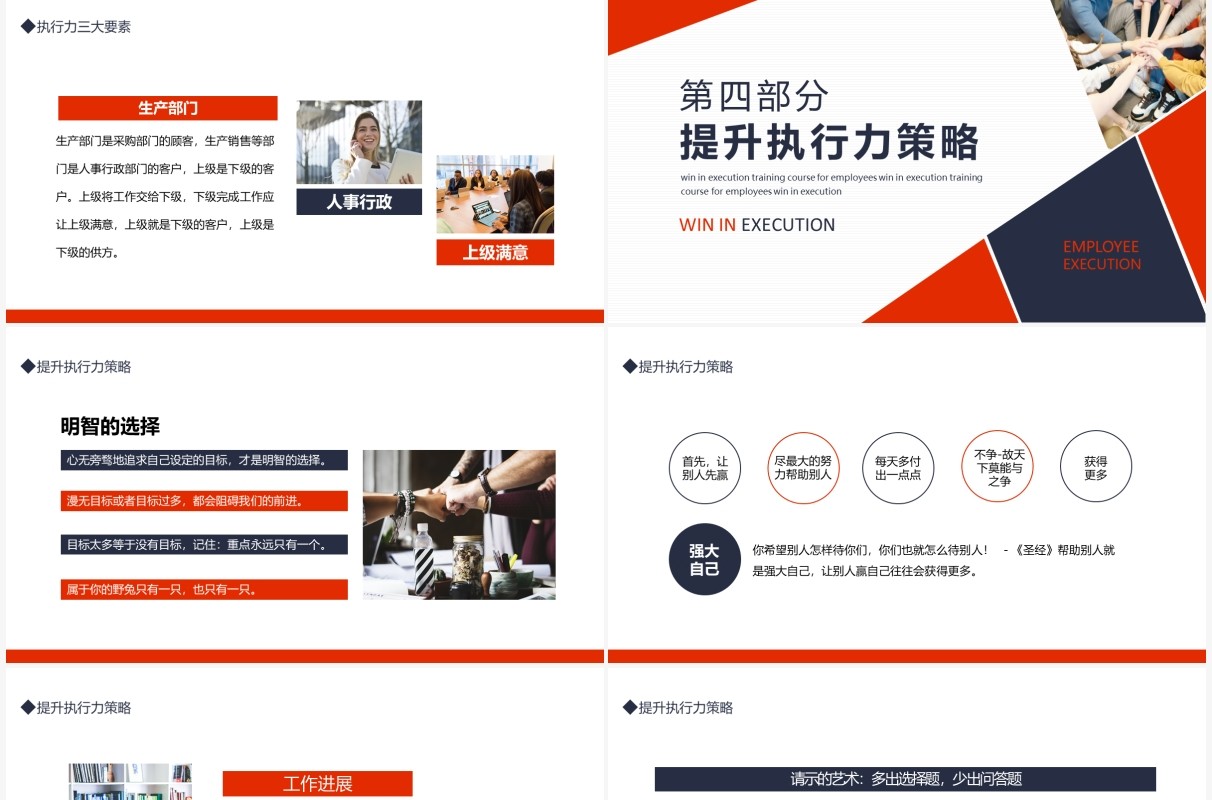 打造卓越的执行力赢在执行员工执行力培训课程动态PPT模板