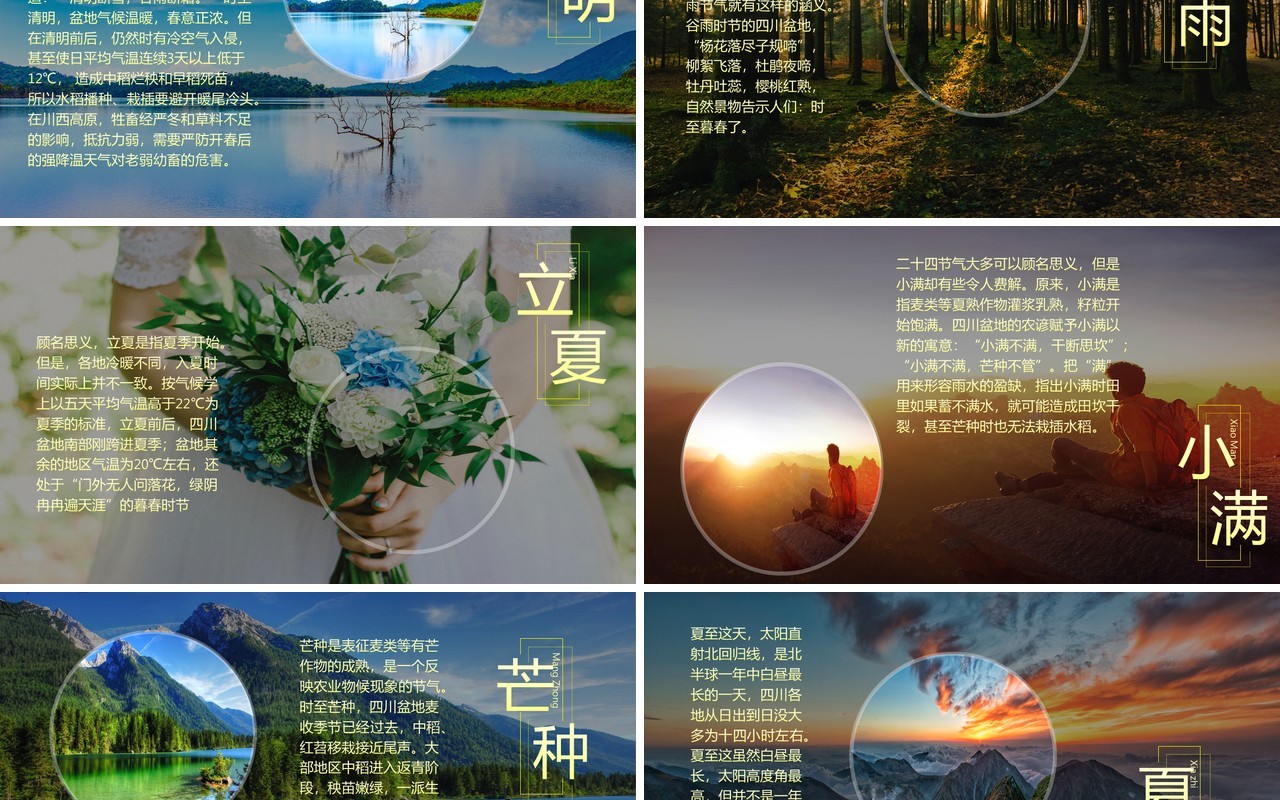 绿色简约二十四节气介绍PPT模板
