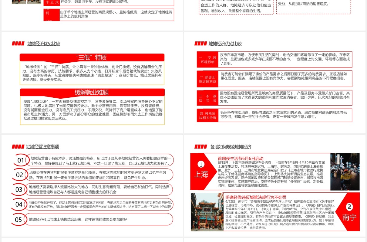 人间烟火地摊经济概述报告PPT模板