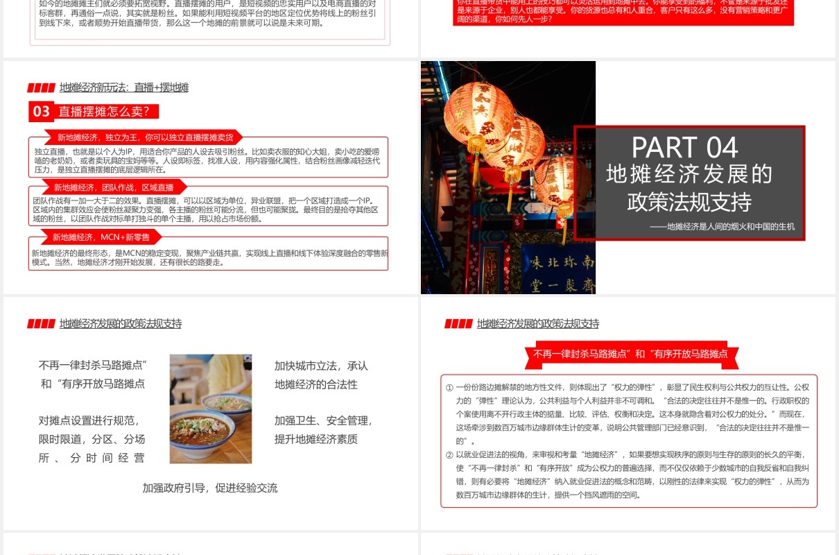 人间烟火地摊经济概述报告PPT模板