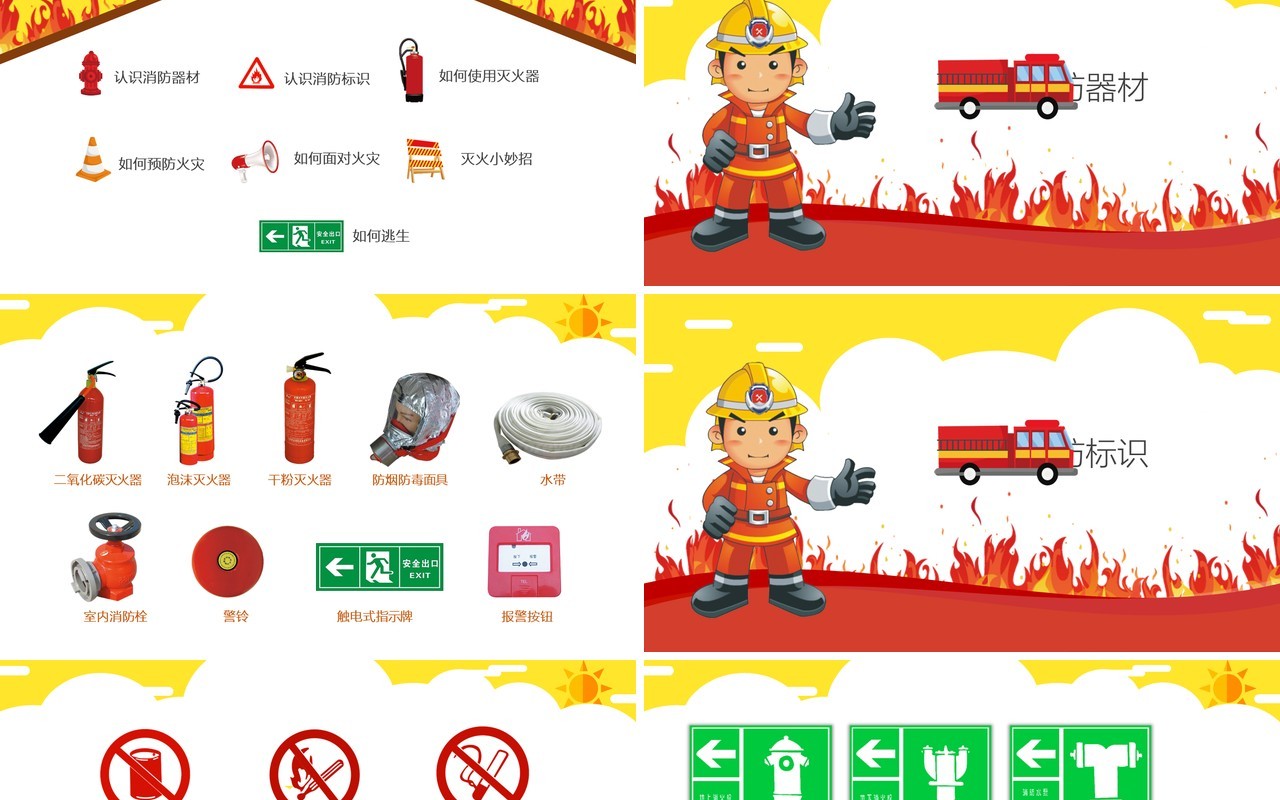 消防安全教育知识培训PPT模板