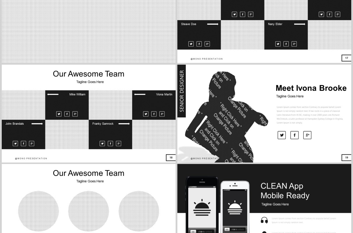 简洁公司产品介绍PPT模板版式设计Clean Powerpoint Template