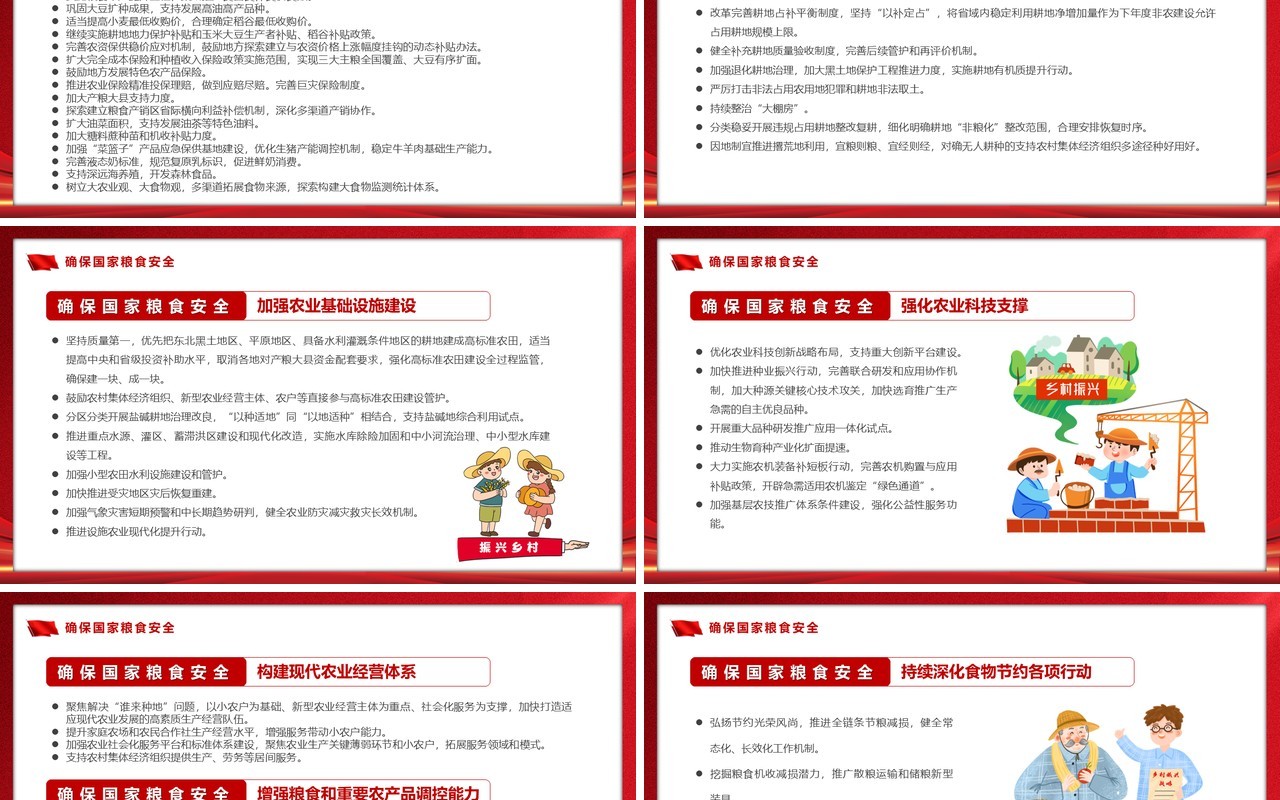 红色2024中央一号文件全文PPT模板