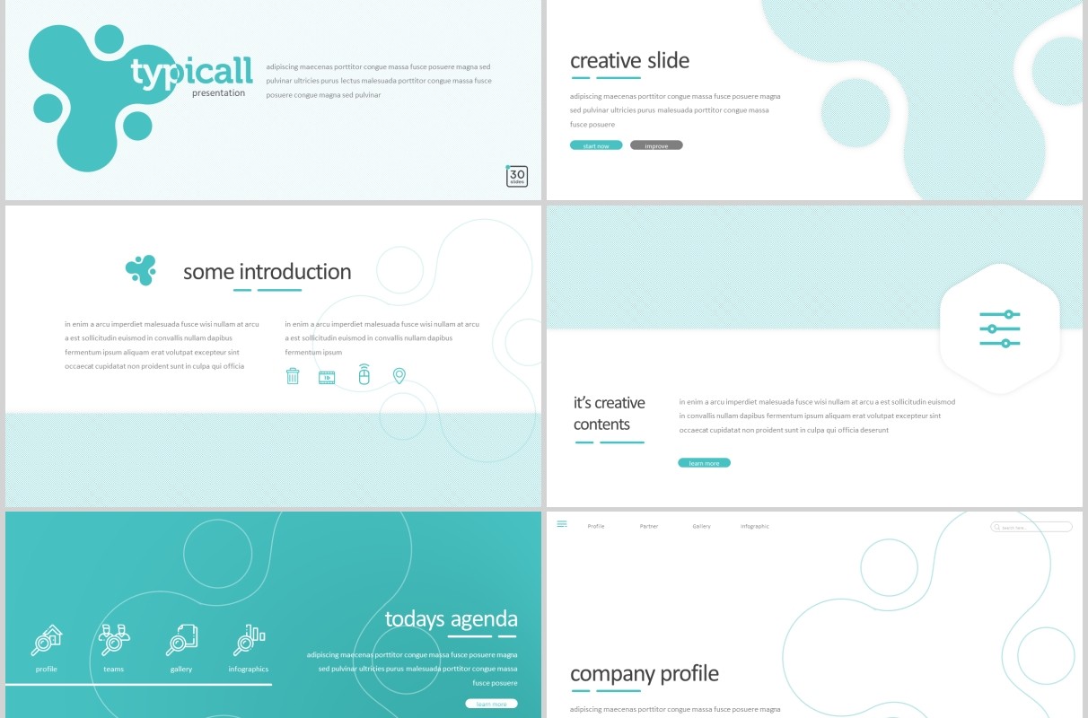 创意图形图文排版公司简介产品项目介绍PPT模板Typicall  Powerpoint Template