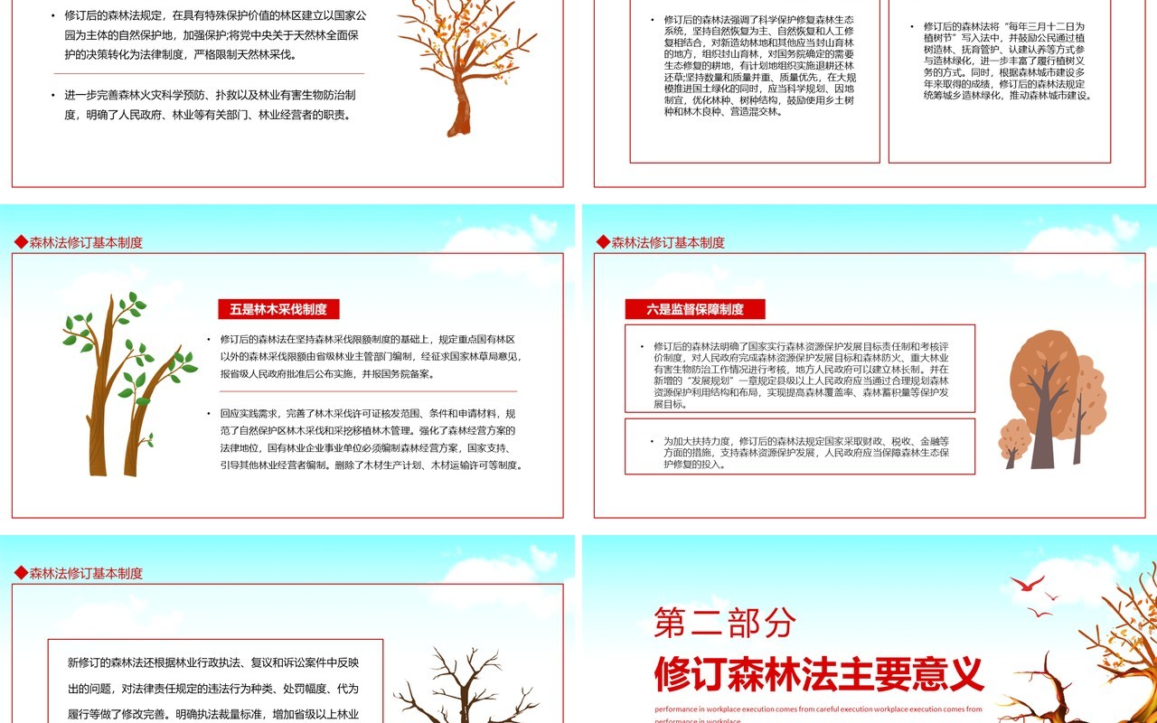 学习解读中华人民共和国森林法严格依法采伐手续禁止乱砍滥伐林木动态PPT模板