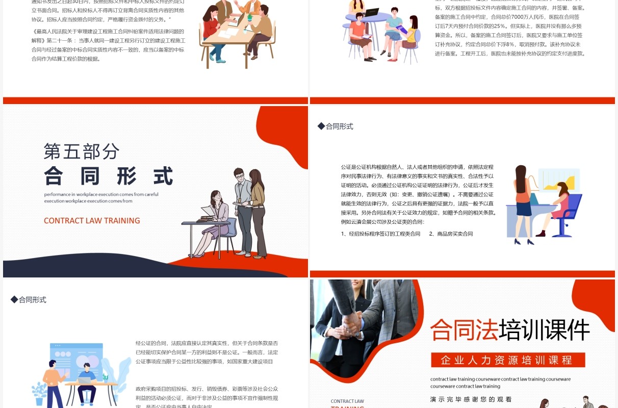 企业人力资源培训课程合同法培训课件动态PPT