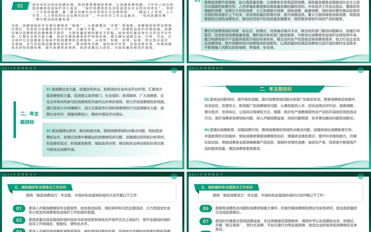 绿色简约风315消费者权益日PPT模板