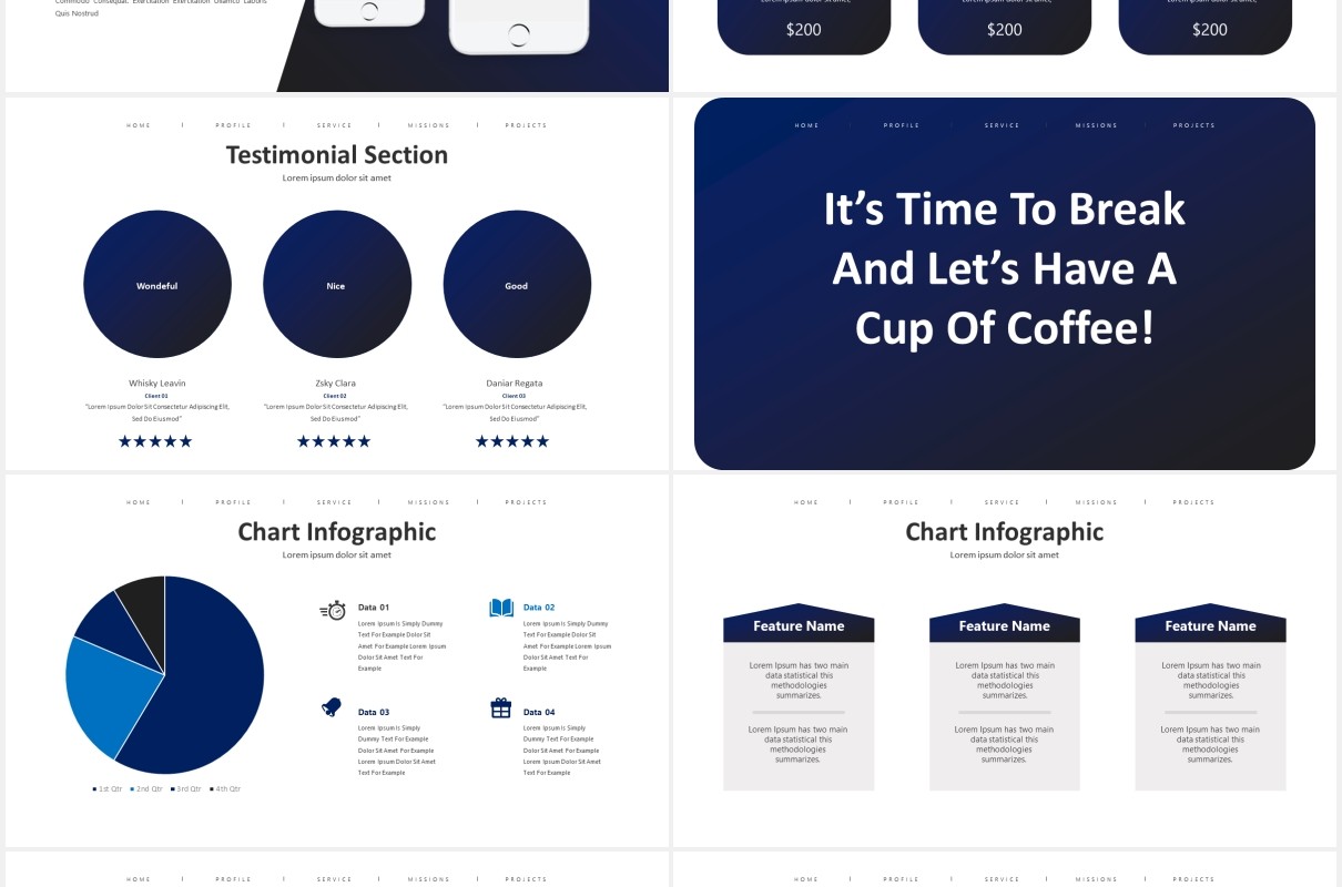 蓝色简约图书馆业务介绍PPT图片排版设计模板Library - Business Powerpoint Template