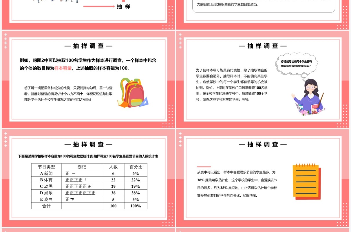部编版七年级数学下册抽样调查课件PPT模板