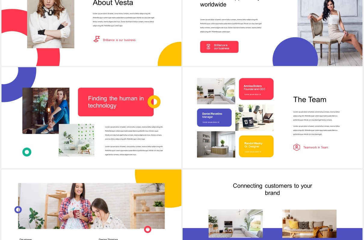 时尚现代公司宣传介绍PPT模板vesta modern powerpoint template