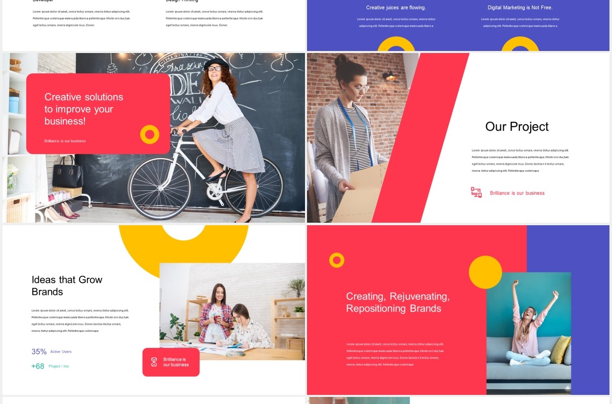 时尚现代公司宣传介绍PPT模板vesta modern powerpoint template