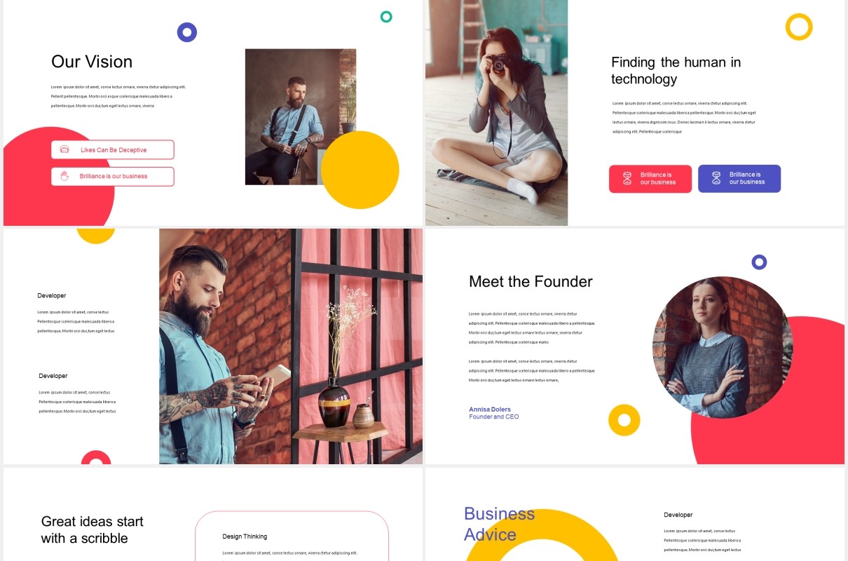 时尚现代公司宣传介绍PPT模板vesta modern powerpoint template