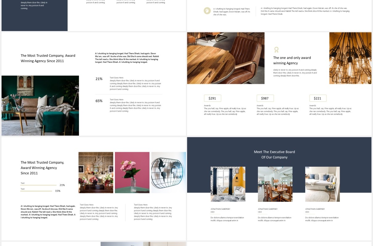 现代家装室内设计展示PPT演示模板houme modern powerpoint presentation