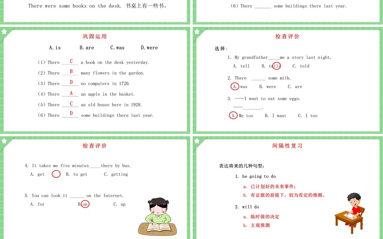 人教版六年级英语下册Then and Now第一课时教育课件PPT模板