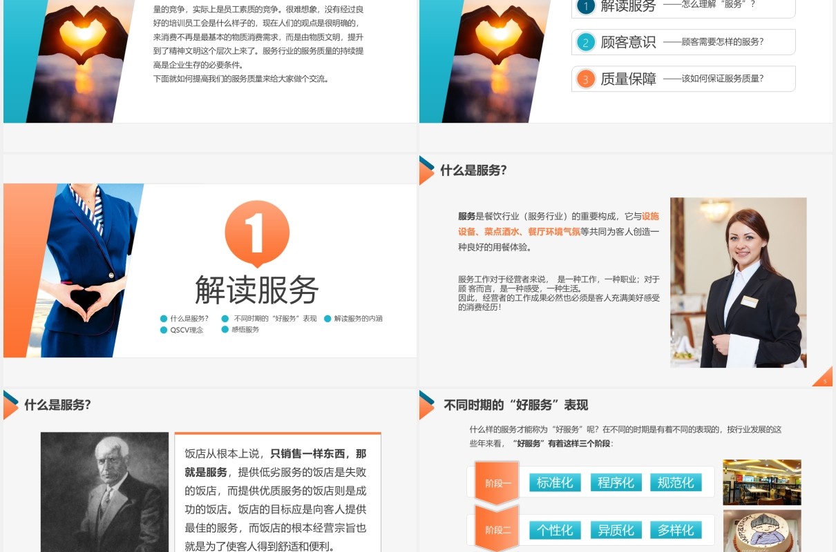 服务质量管理提升酒店服务礼仪培训课件PPT模板